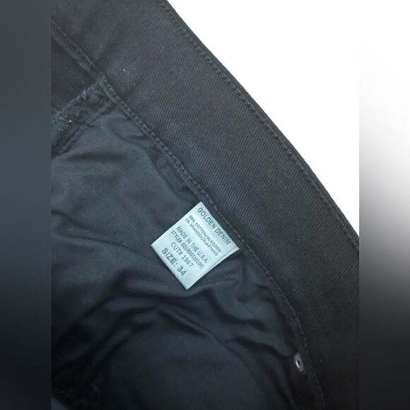 Golden Denim black Jeans yellow Rose zipper ankle 34 - Picture 4 of 6